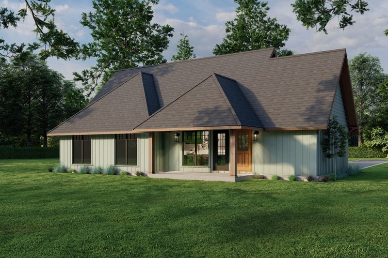 House Blueprint - Exterior - Other Elevation 3 for Craftsman House Plan #17-2817 - 3 bed, 1.5 bath