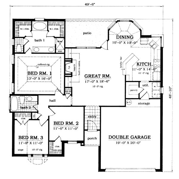 Traditional Floor Plan - Main Floor Plan #42-163