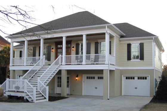 Exterior - Front Elevation 3 for Country House Plan #1054-34 - 4 bed, 4.5 bath