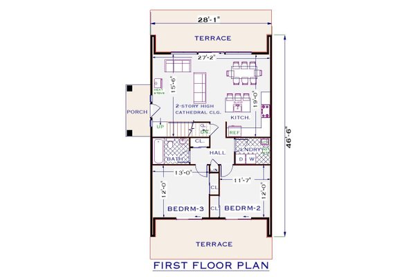 Cottage Floor Plan - Main Floor Plan #3-346