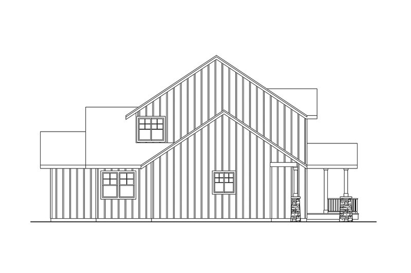 House Design - Exterior - Other Elevation for Craftsman House Plan #124-1380 - 3 bed, 3 bath
