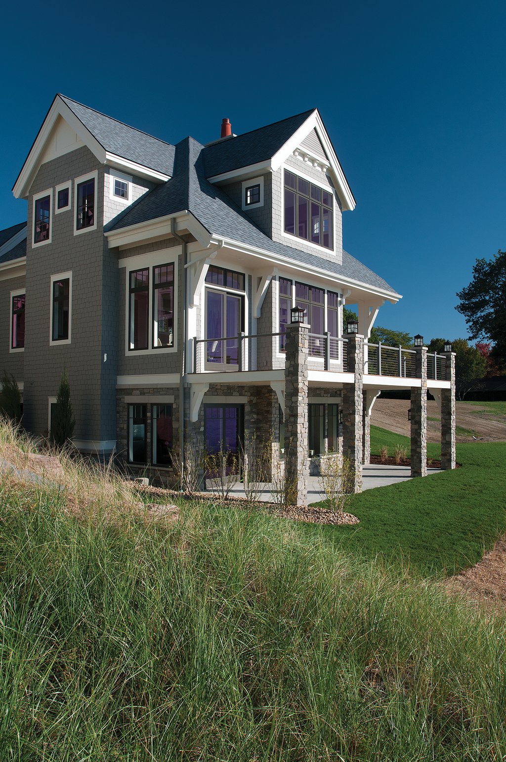 Exterior - Rear Elevation for Traditional House Plan #928-411 - 4 bed, 3.5 bath
