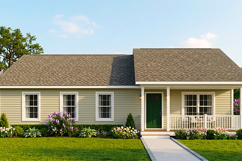 Architectural House Design - Exterior - Front Elevation 2 for Contemporary House Plan #30-249 - 3 bed, 2 bath