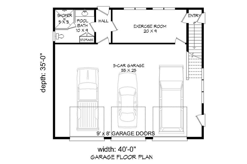 Architectural House Design - Floor Plan - Main Floor for Country House Plan #932-183, 1 bath