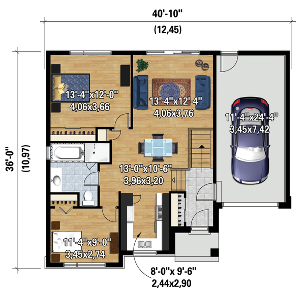 Contemporary Floor Plan - Main Floor Plan #25-4404