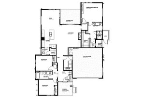Floor Plan - Main Floor for Modern House Plan #895-144 - 3 bed, 2 bath