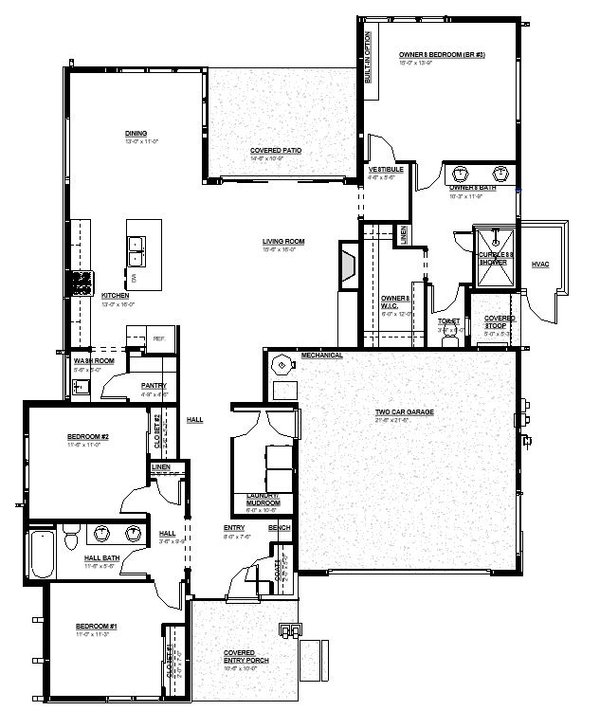 Modern Floor Plan - Main Floor Plan #895-144