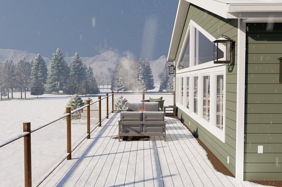 Exterior - Outdoor Living 1 for Barndominium House Plan #1060-95 - 2 bed, 2 bath