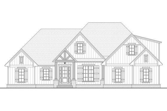 Exterior - Front Elevation 3 for Farmhouse House Plan #430-195 - 3 bed, 2.5 bath