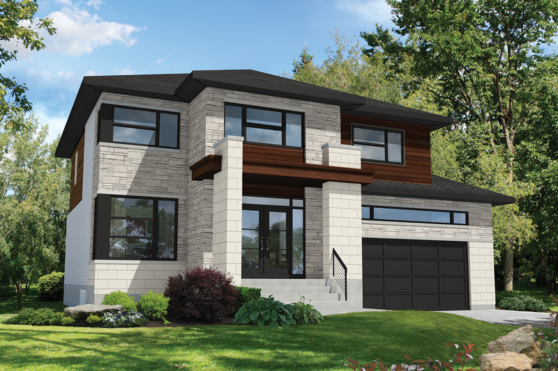 Home Plan - Contemporary Exterior - Front Elevation Plan #25-4907