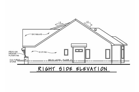 Exterior - Front Elevation 6 for Craftsman House Plan #20-2329 - 3 bed, 2 bath