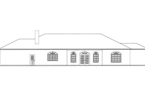 Exterior - Rear Elevation for Traditional House Plan #437-30 - 3 bed, 2 bath