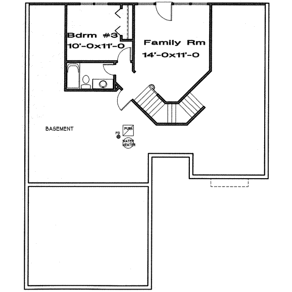 Traditional Floor Plan - Lower Floor Plan #6-171