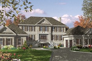 Colonial Exterior - Front Elevation Plan #138-332