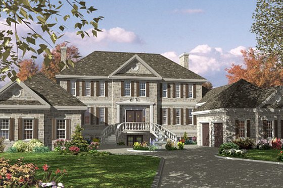 Exterior - Front Elevation for Colonial House Plan #138-332 - 3 bed, 2.5 bath