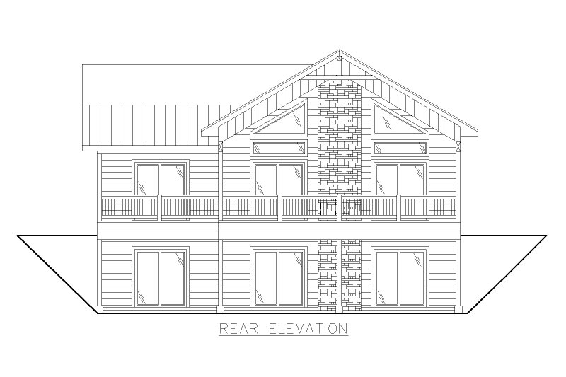 Dream House Plan - Exterior - Rear Elevation for Farmhouse House Plan #117-1029 - 2 bed, 2 bath