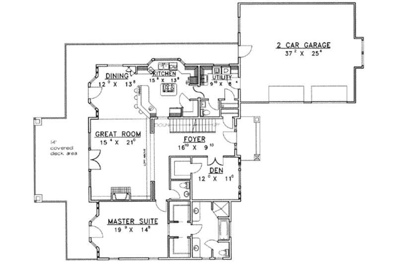 Modern Style House Plan - 3 Beds 3.5 Baths 2428 Sq/Ft Plan #117-384 ...