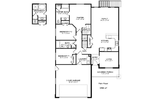 House Design - Traditional Floor Plan - Main Floor Plan #1060-428