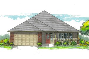 Craftsman Exterior - Front Elevation Plan #53-559