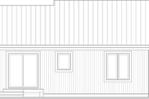 Exterior - Rear Elevation for Cottage House Plan #23-116 - 2 bed, 1 bath