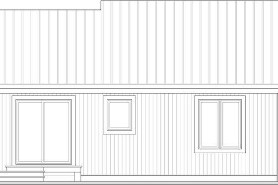 Exterior - Rear Elevation for Cottage House Plan #23-116 - 2 bed, 1 bath