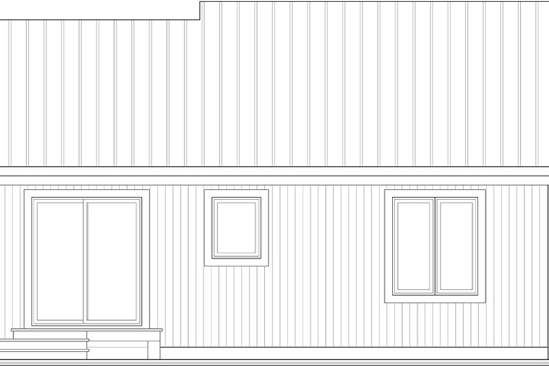 Home Plan - Exterior - Rear Elevation for Cottage House Plan #23-116 - 2 bed, 1 bath