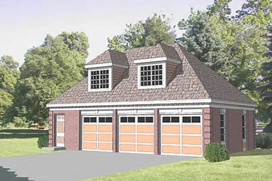 Exterior - Front Elevation for Traditional House Plan #116-128 - 1 bed, 1 bath