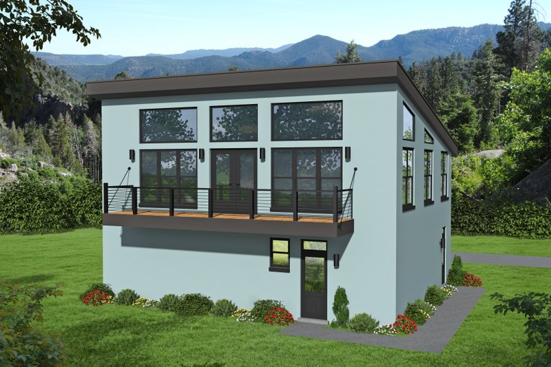 House Blueprint - Contemporary Exterior - Front Elevation Plan #932-149