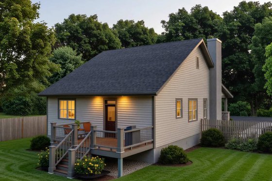 Exterior - Front Elevation 4 for Bungalow House Plan #79-269 - 3 bed, 2 bath