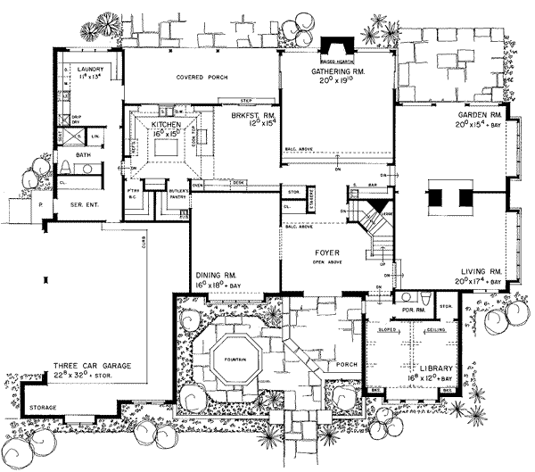 Tudor Style House Plan - 4 Beds 5.5 Baths 5638 Sq/Ft Plan #72-219 ...