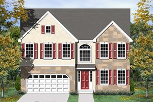 House Plan Design - Colonial Exterior - Front Elevation Plan #1053-29