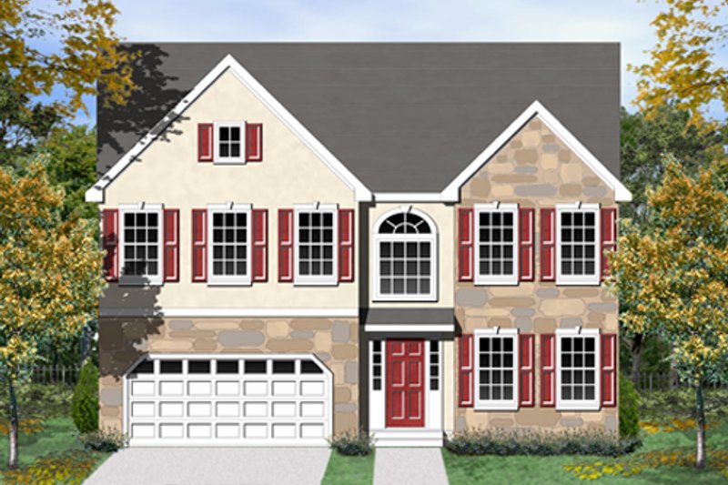 House Plan Design - Colonial Exterior - Front Elevation Plan #1053-29