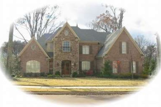 Exterior - Front Elevation for European House Plan #81-1351 - 4 bed, 4 bath