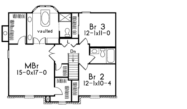 Dream House Plan - Colonial Floor Plan - Upper Floor Plan #57-206
