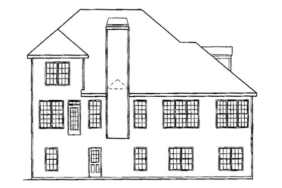 Exterior - Rear Elevation for Country House Plan #927-625 - 3 bed, 2.5 bath