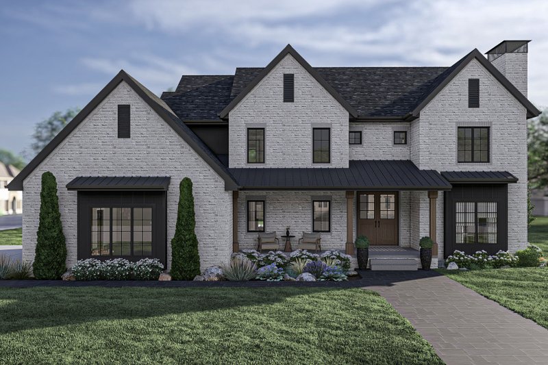 Modern Style House Plan - 4 Beds 4 Baths 3469 Sq/Ft Plan #455-504