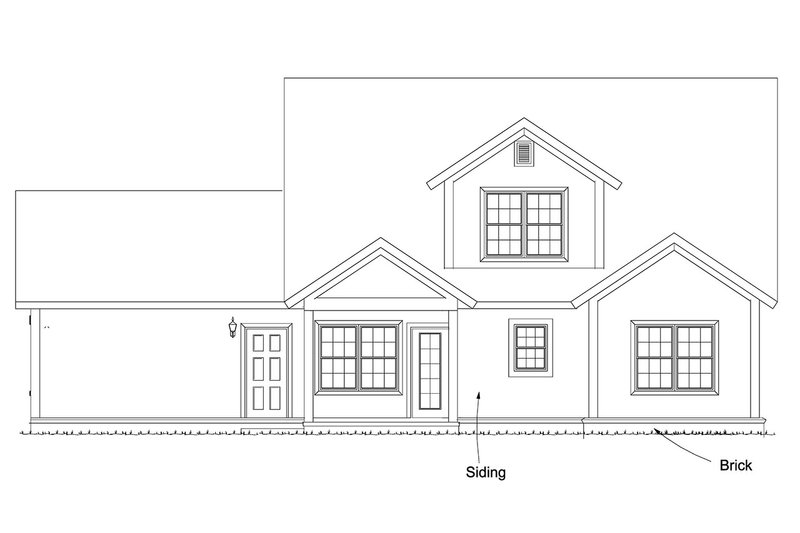 Dream House Plan - Exterior - Rear Elevation for Cottage House Plan #513-2175 - 4 bed, 2.5 bath