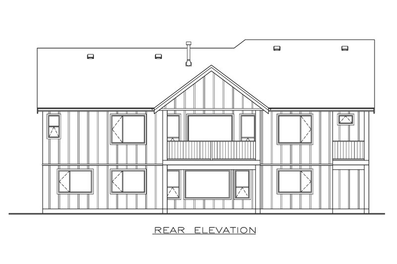 Dream House Plan - Exterior - Rear Elevation for Farmhouse House Plan #1100-74 - 3 bed, 2 bath