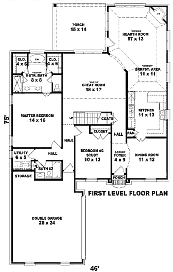 European Floor Plan - Main Floor Plan #81-13756