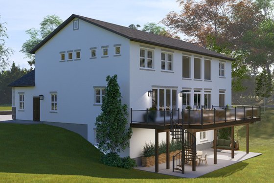 Exterior - Rear Elevation 1 for Craftsman House Plan #1060-246 - 5 bed, 3.5 bath