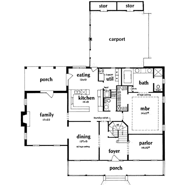 Country Floor Plan - Main Floor Plan #36-410