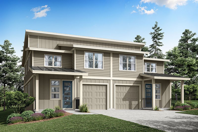 Dream House Plan - Exterior - Front Elevation 3 for Contemporary House Plan #124-1365 - 6 bed, 5 bath