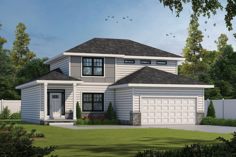House Blueprint - Contemporary Exterior - Front Elevation Plan #20-2430