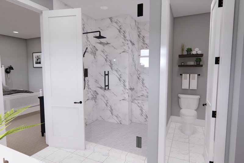 House Blueprint - Interior - Master Bathroom 1 for Farmhouse House Plan #51-1227 - 4 bed, 2 bath