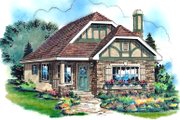 Tudor Style House Plan - 2 Beds 1 Baths 757 Sq/Ft Plan #18-1045 