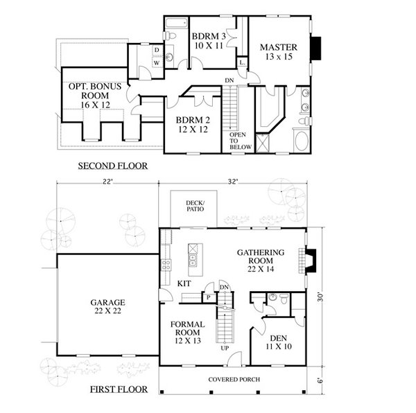 House Blueprint - Colonial Floor Plan - Main Floor Plan #1053-79