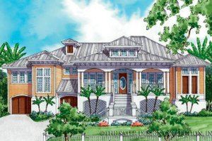 Exterior - Front Elevation 3 for Country House Plan #930-173 - 3 bed, 3.5 bath