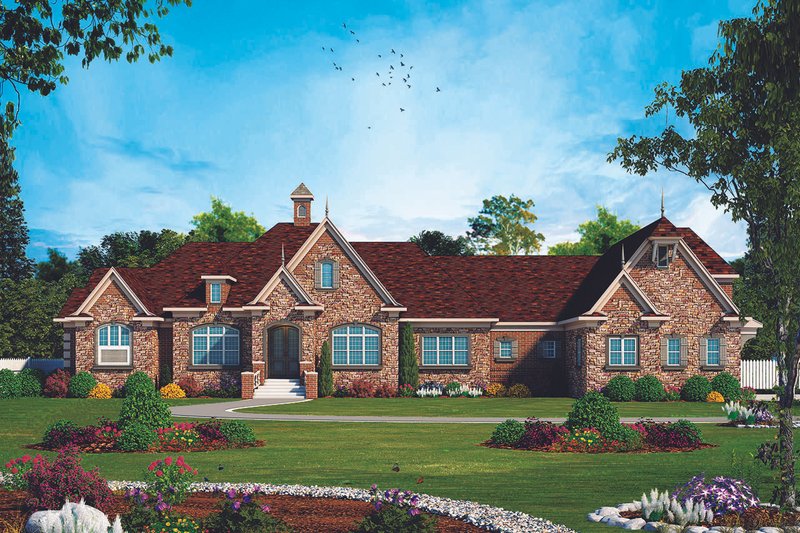 House Blueprint - European Exterior - Front Elevation Plan #20-2333