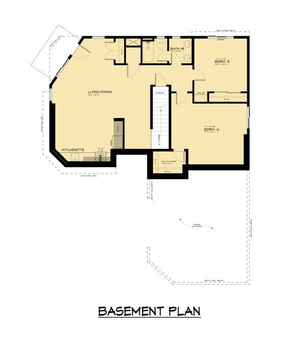 Contemporary Floor Plan - Lower Floor Plan #1066-269