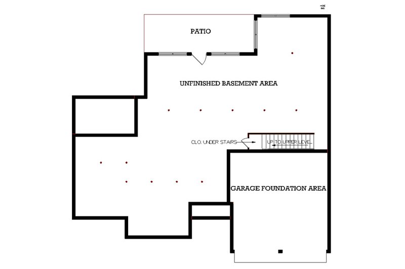 House Design - Floor Plan - Other Floor 1 for European House Plan #45-113 - 3 bed, 2 bath